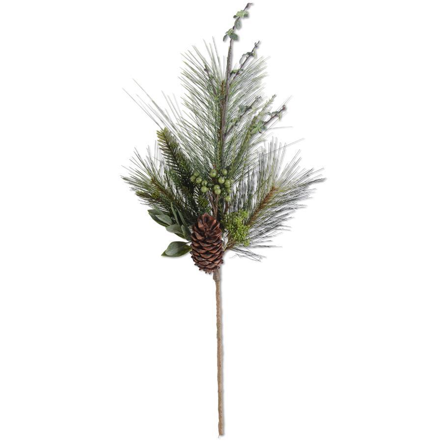 Pine Branch w/Green Berries 30"