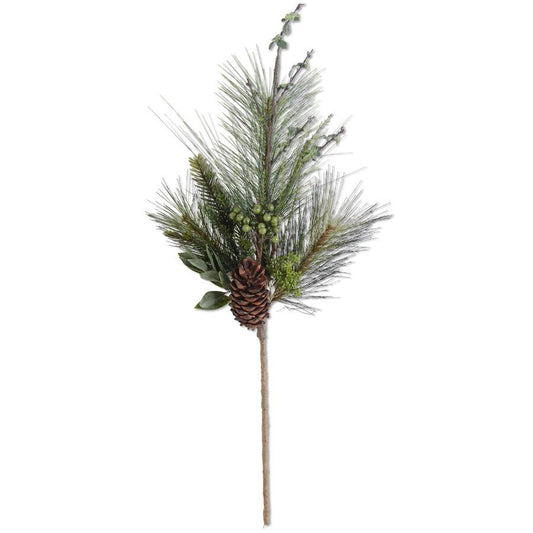 Pine Branch w/Green Berries 30"