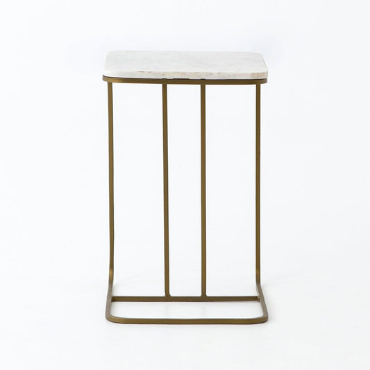 Adalley C Table- White Marble
