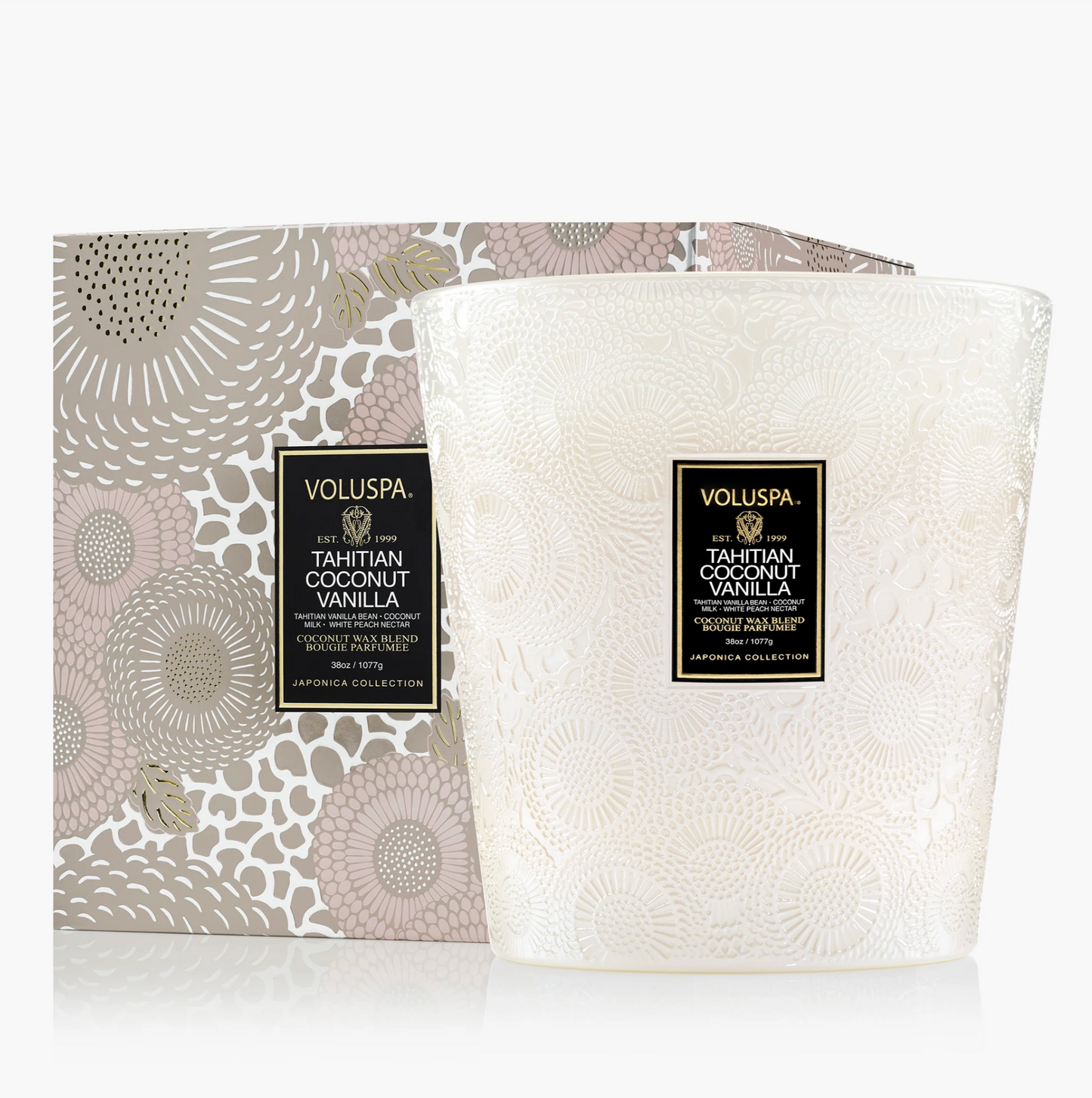 Tahitian Coconut Vanilla 3w Hearth Candle - Voluspa