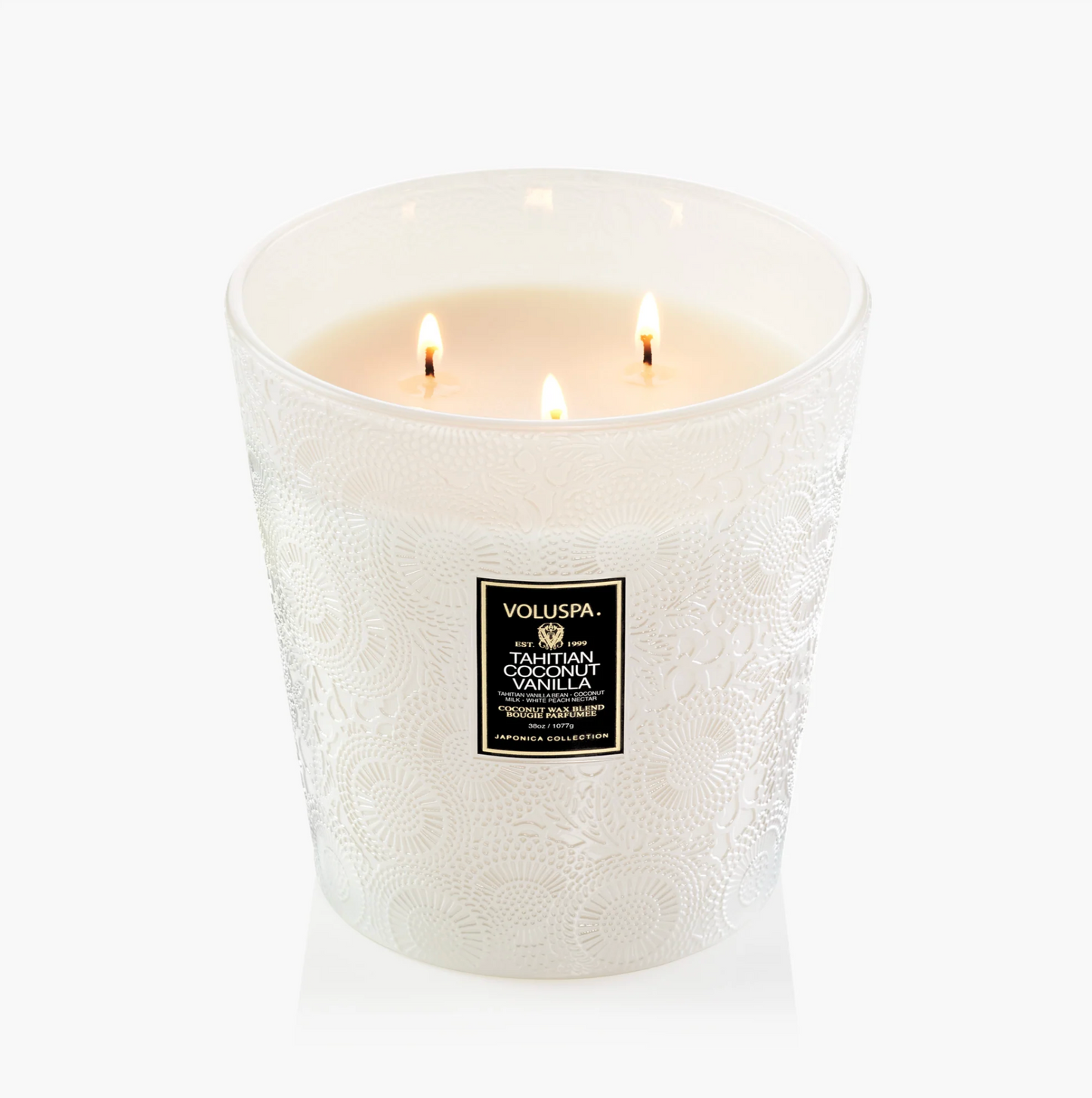 Tahitian Coconut Vanilla 3w Hearth Candle - Voluspa
