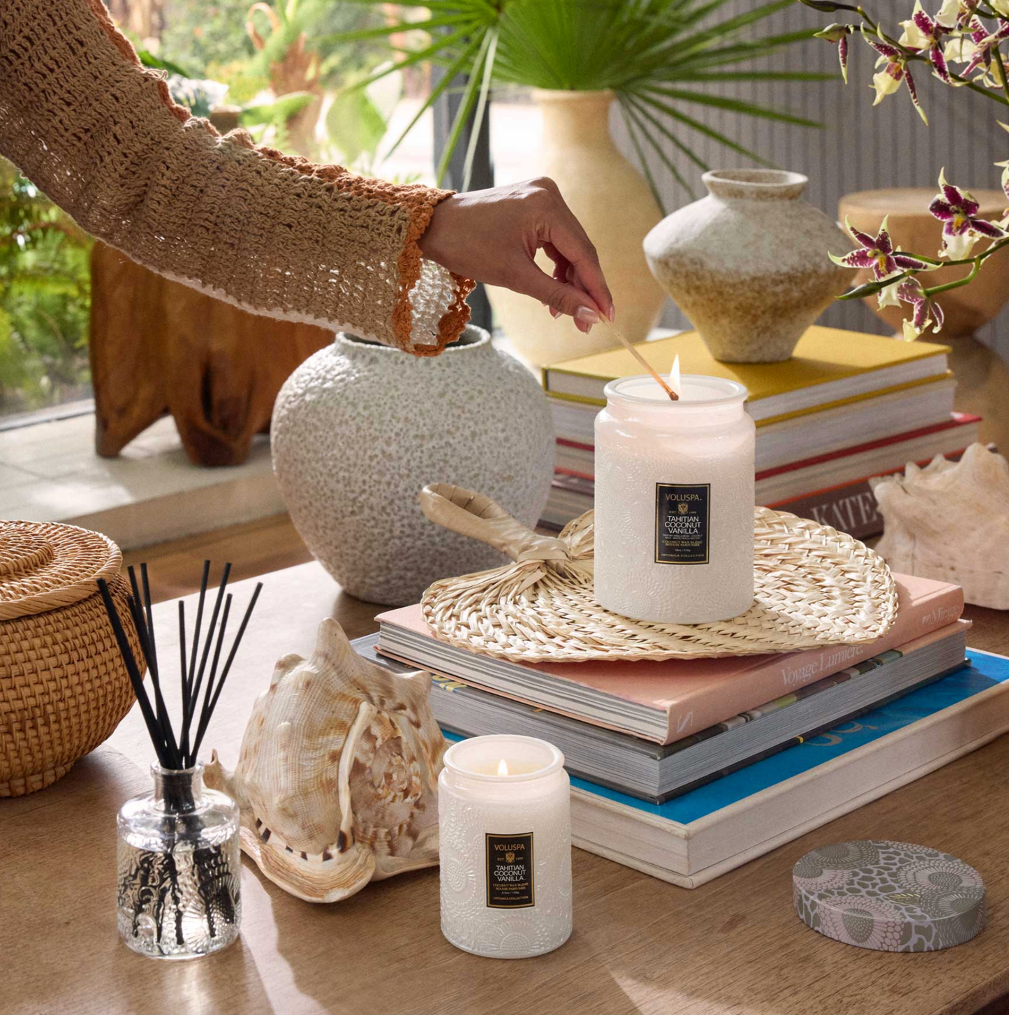Tahitian Coconut Vanilla 18oz Candle - Voluspa