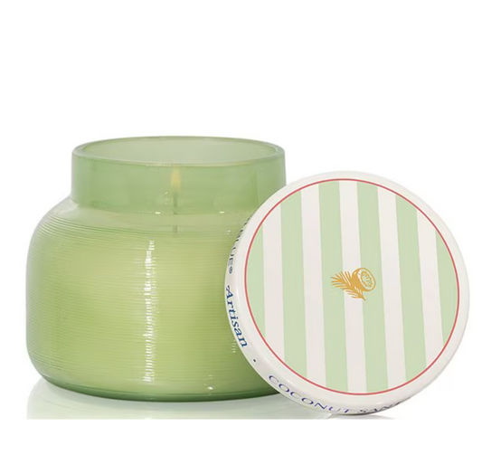 Coconut Santal Artisan Caffe Capri Blue Signature Candle - 19oz