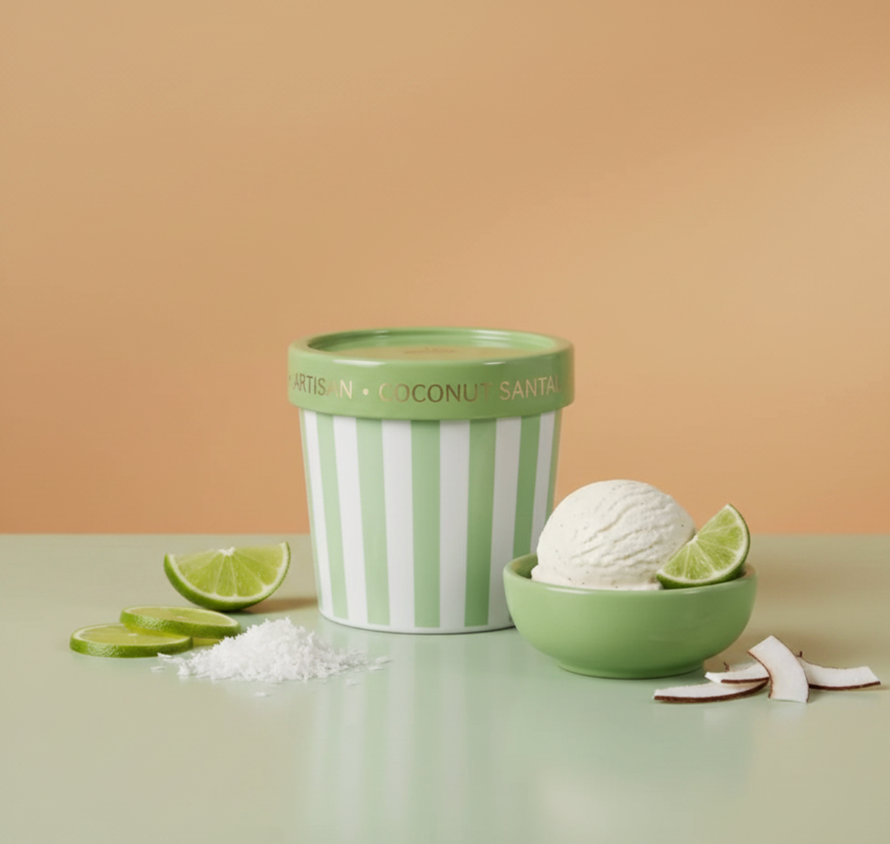 Coconut Santal Artisan Caffe Capri Blue Gelato Cup - 6.5oz