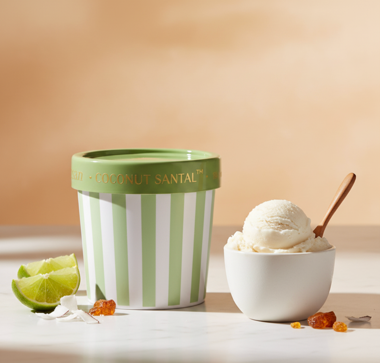Coconut Santal Artisan Caffe Capri Blue Gelato Cup - 6.5oz